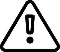Warning icon on white background vector