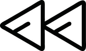 Rewind icon on white background vector