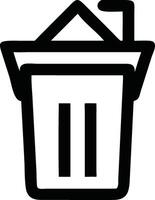 Trash icon on white background vector