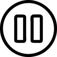 pause icon on white background vector