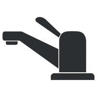 black water tap icon on white background vector