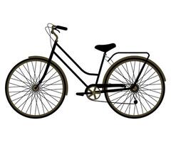 black and white simple bicycle icon on white background vector