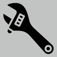 black and white simple gas key icon on white background vector