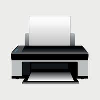 inkjet printer icon on white background vector