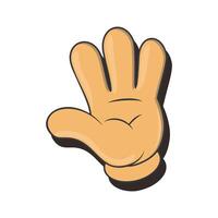 hand gesture icon palm on white background vector