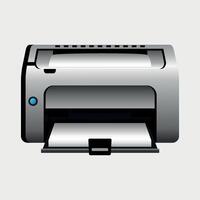 monochrome laser printer icon on white background vector