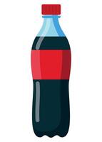 colored icon of plastic soda bottle on white background vector