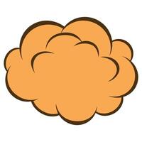 yellow cloud icon isolated on white background vector