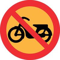 Round sign no scooter allowed on white background vector