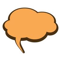 orange cloud icon on white background vector