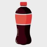 colored icon of plastic soda bottle isolated on white background vector