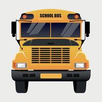 school bus cabin icon yellow color front view on white background vector
