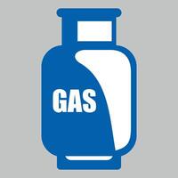 blue gas cylinder icon on white background vector