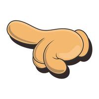 hand gesture icon finger on white background vector