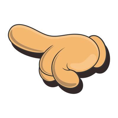 hand gesture icon finger on white background
