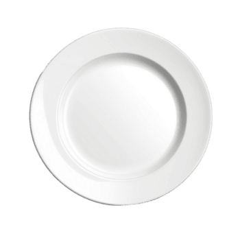 esvaziar branco prato com transparente fundo png