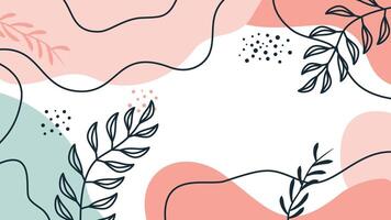 Abstract background with leaves and flowers design vector
