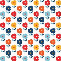 A colorful pattern with flowers on it vector