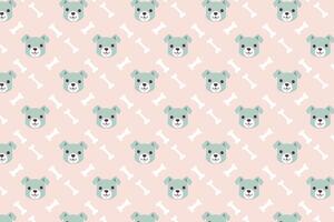 A dog pattern with a pink background vector