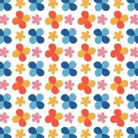 A colorful pattern with flowers on a white background vector