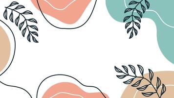 Abstract background with leaves and flowers illustration vector