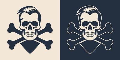Two different skull and crossbones logos vector