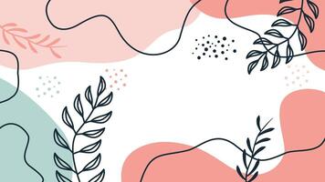 Hand Drawn Floral Abstract Background Modern vector
