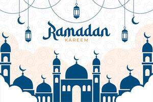 Ramadan kareem greeting background design vector
