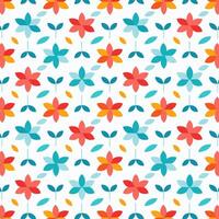 A colorful pattern with flowers on a white background vector