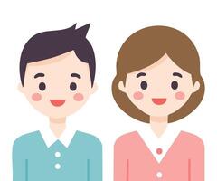 A man and woman are standing next to each other vector