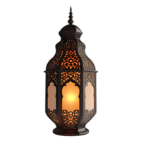 High Quality 3D Render of an Illuminated Arabic Lantern for Festive Themes png