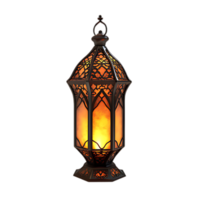 Elegant 3D Arabic Lantern with Intricate Design and Soft Illumination png
