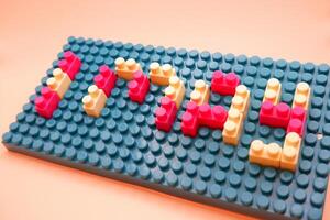 1 May Toy Bricks Background for Labor Day Theme photo