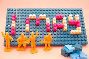 Tiny Construction Workers and 1 May Blocks for Labor Day photo