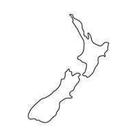 New Zealand Map Icon Element vector