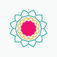 Colorful Geometric Mandala Design for Decorative and Spiritual Use. vector