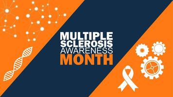 Multiple Sclerosis Awareness Month, Together for MS Awareness Support, Strength, and Hope vector