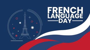 French Language Day Embracing the Language of Art design templet vector