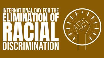 International Day for the Elimination of Racial Discrimination Stand for Equality vector
