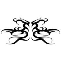 Geometric tribal tattoo design incorporating sharp angles and precise lines, creating a modern and edgy look for the neck vector