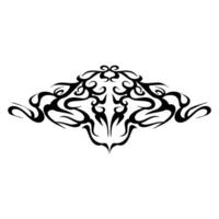 A symmetrical tribal tattoo design perfect for adding a touch of edgy vector