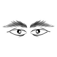 An eye with a focus on lines, shapes, and textures vector