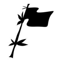 A black flag on a white background, clean and versatile vector