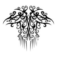 A symmetrical tribal tattoo design perfect for adding a touch of edgy style to your design vector