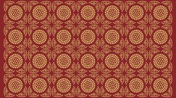 Red and Gold Circular Pattern vector
