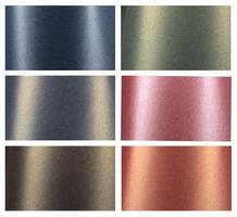 Metallic paper background set with pearlescent gradients in blue, pink, green, beige, and black. photo