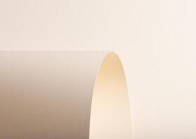 Beige paper background with a smooth, curved texture and a warm, graceful appearance. Featuring a photo