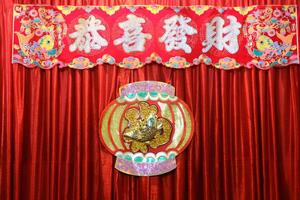 Chinese New Year Decorative Banner with Lantern photo