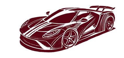 A drawing of a car with a white background vector