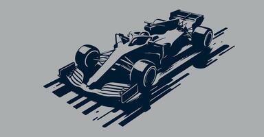 A racing car on a gray background vector